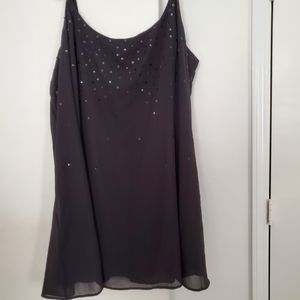 Torrid new beaded  black slip dress size 6 ( 30/32 )